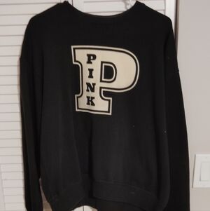 PINK Victoria's Secret Black and Cream Sweater